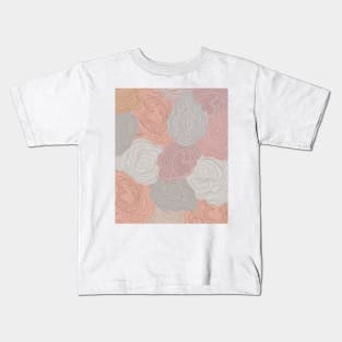 Pastel Colours Abstract Topography  Aeasthetic  Pattern Kids T-Shirt